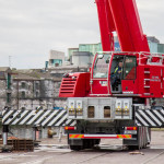 140 tonne crane set up on dock